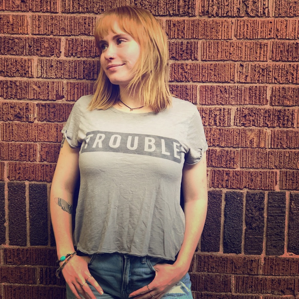 “Trouble” crop top